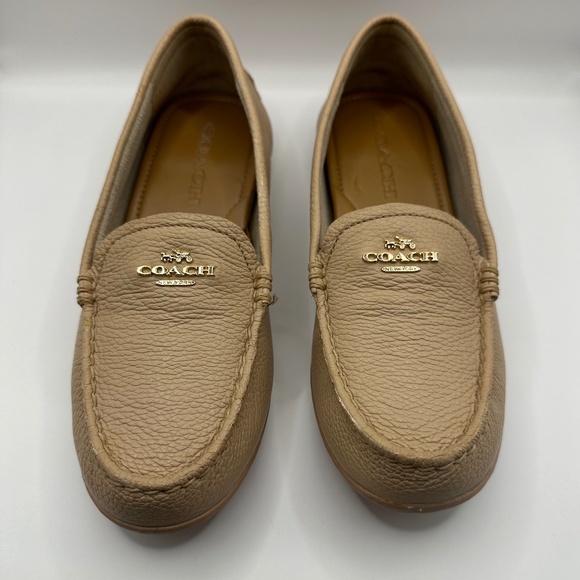 Coach Mary Lock Up Driver Loafer Tan Leather NEW Without box Size 6B - Picture 1 of 8